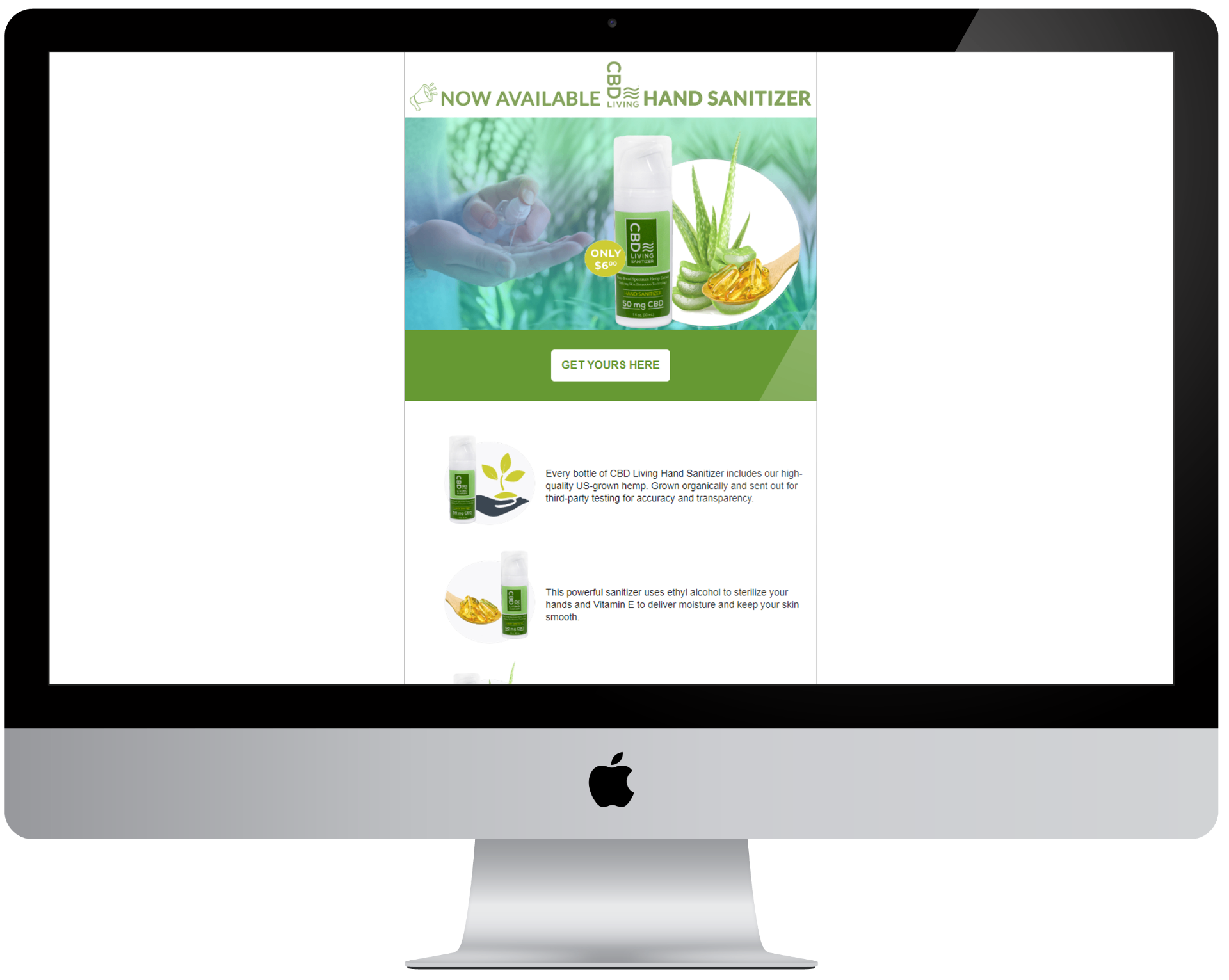 CBD Brand - Hand Sanitizer Email