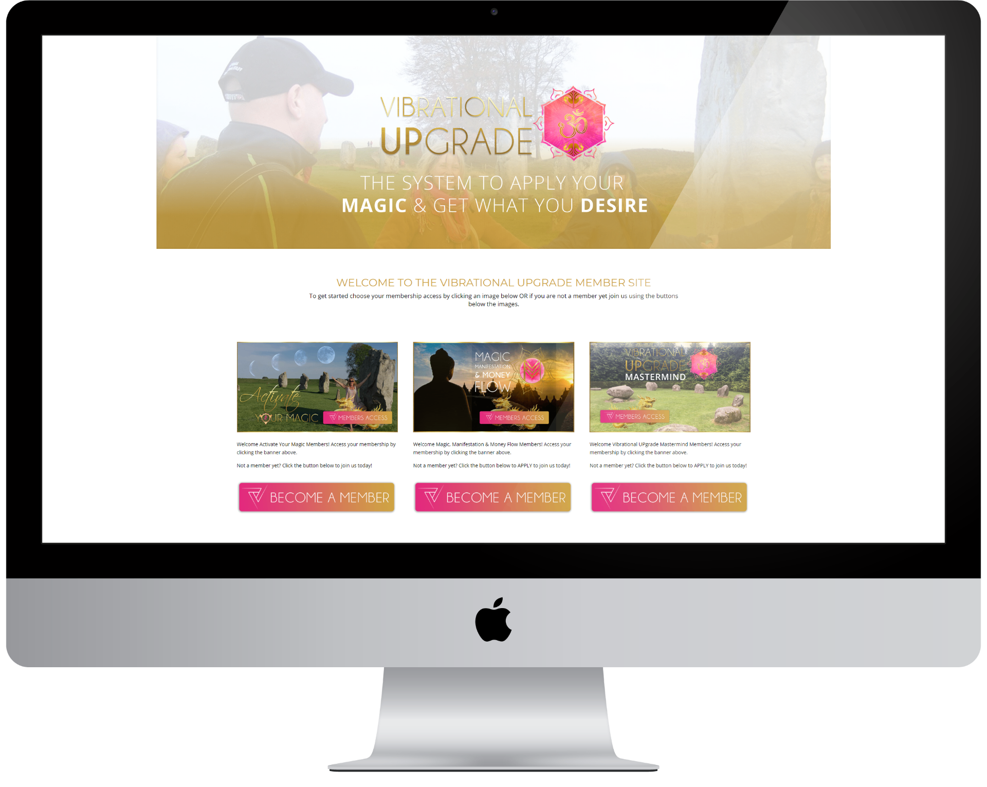 Vibrational Upgrade - Member Site Homepage